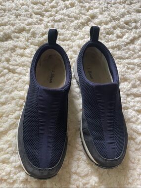 L.L. Bean Navy and Black Slip-On Mesh Sneakers